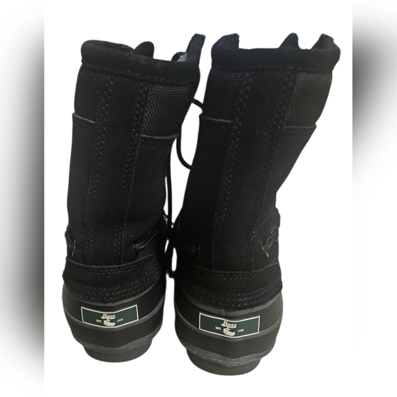 GH Bass Bernice Waterproof Black Suede and Rubber Snow Duck Boots Women 8M - Picture 2 of 8